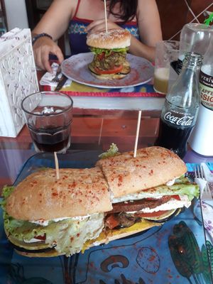Delicious food in really big sizes. 100% recomendation. at The V Factor in Lanzarote
