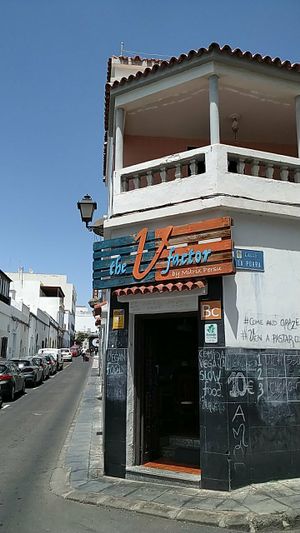 Outside at The V Factor in Lanzarote