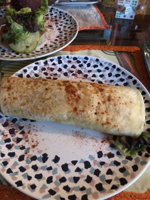 Tofu wrap at The V Factor in Lanzarote