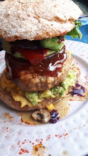 Big burger at The V Factor in Lanzarote