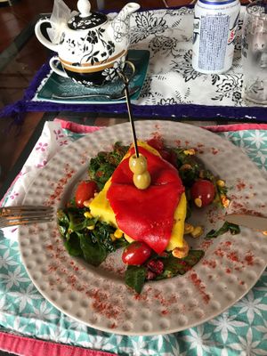 Omelete at The V Factor in Lanzarote