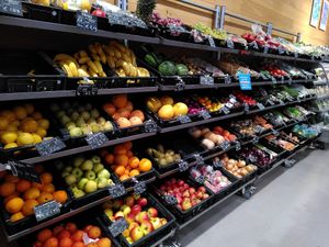 Fruit and veggie section at Madal Bal in The Hague