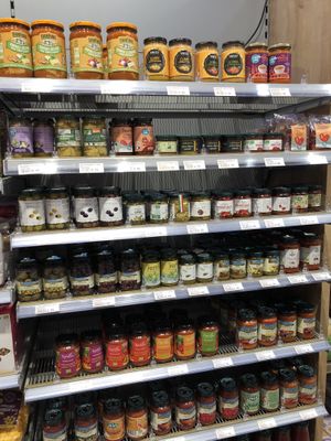 Different sauces & olives...  at Madal Bal in The Hague