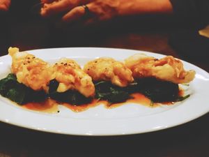 Crispy king oyster mushroom glazed w. sesame soy au jus at Herban Fix Vegan Kitchen in Atlanta