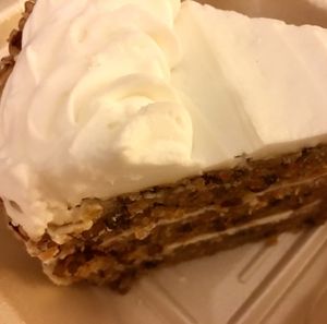 carrot cake (in to go box) at Herban Fix Vegan Kitchen in Atlanta
