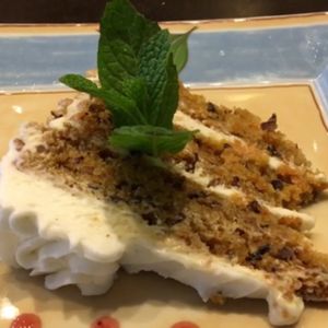 carrot cake at Herban Fix Vegan Kitchen in Atlanta