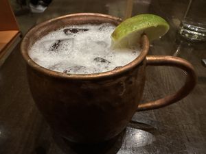Peach Mule   at Herban Fix Vegan Kitchen in Atlanta