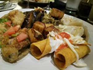 brunch buffet real af at Herban Fix Vegan Kitchen in Atlanta