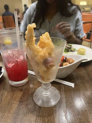 Agave soy shrimp and Beetlejuice  at Herban Fix Vegan Kitchen in Atlanta