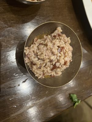 Crispy king oyster mushroom glazed w. sesame soy au jus side  at Herban Fix Vegan Kitchen in Atlanta