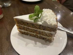 Carrot cake  at Herban Fix Vegan Kitchen in Atlanta