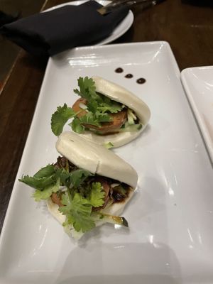 Steamed “duck” buns  at Herban Fix Vegan Kitchen in Atlanta