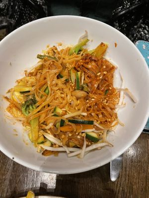 Pad Thai. Also started eating before taking a picture   at Herban Fix Vegan Kitchen in Atlanta