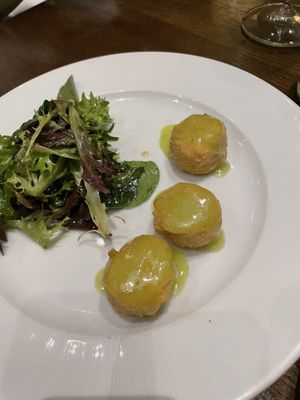 Crab cakes. Maybe the best thing on the menuu  at Herban Fix Vegan Kitchen in Atlanta