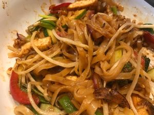 Delightfully delicious pad Thai and tofu at Herban Fix Vegan Kitchen in Atlanta