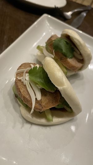 Duck buns  at Herban Fix Vegan Kitchen in Atlanta