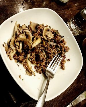 Truffled Wild Rice with Mushrooms at Herban Fix Vegan Kitchen in Atlanta