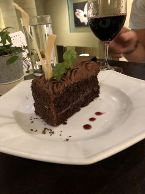 Cake at Herban Fix Vegan Kitchen in Atlanta