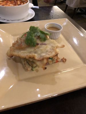 Scallion pancakes at Herban Fix Vegan Kitchen in Atlanta