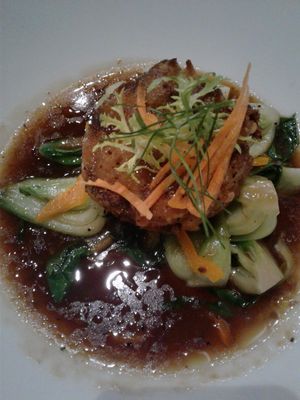 Mushroom steak at Herban Fix Vegan Kitchen in Atlanta