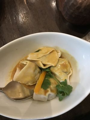 sweet pea ravioli  at Herban Fix Vegan Kitchen in Atlanta