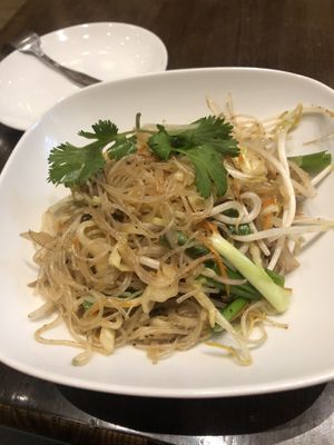Stir fry vermice noodle at Herban Fix Vegan Kitchen in Atlanta