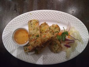 spring rolls at Herban Fix Vegan Kitchen in Atlanta