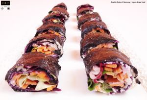 Shaolin State of Harmony - vegan & raw food 
SECOND DISH: RAW SUSHI: 'FANTASY BETWEEN LAND & SEA' at Shaolin State of Harmony in Milan