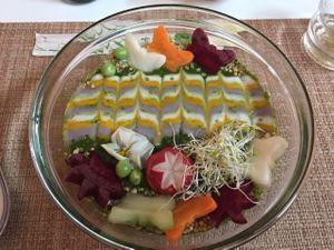 Savory spinach mandale at Shaolin State of Harmony in Milan