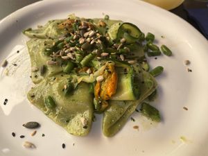 Fresh pasta at Botanica Lab in Bologna