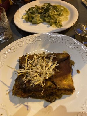 Main dish at Botanica Lab in Bologna