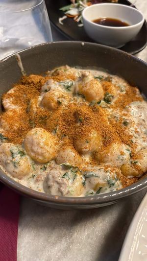 Pumpkin gnocchi at Botanica Lab in Bologna