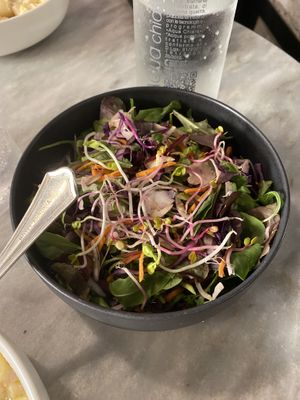 Salad (they give you oil, balsamic, salt, and pepper so you can dress it to your liking)  at Botanica Lab in Bologna