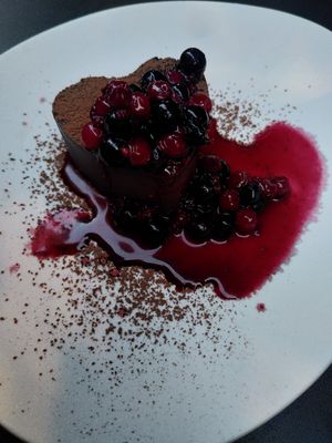 The chocolat cheesecake at Botanica Lab in Bologna