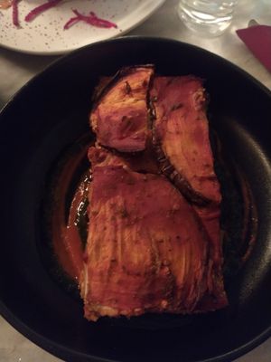 Parmigiana di Melanzane Vegana at Botanica Lab in Bologna