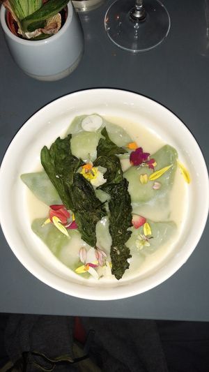 Ravioli at Botanica Lab in Bologna