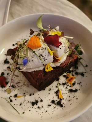 Beetroot mille feulleis at Botanica Lab in Bologna