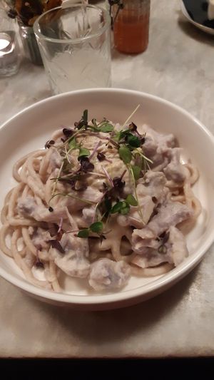 Cauliflower pasta at Botanica Lab in Bologna