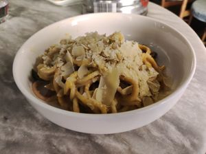 Pici al farro at Botanica Lab in Bologna