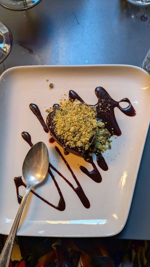 Chocolate cheesecake at Botanica Lab in Bologna