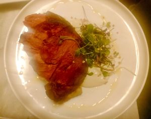 Filetto plant based - among the best vegan "steaks" we ever had! at Botanica Lab in Bologna