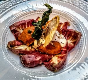 Pumpkin, red radish at Botanica Lab in Bologna