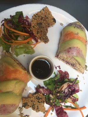 Rice paper roll at Botanica Lab in Bologna