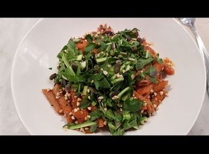 Vegan pasta at Botanica Lab in Bologna