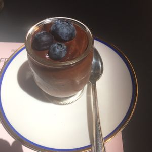 Chocolate avocado mousse at Botanica Lab in Bologna