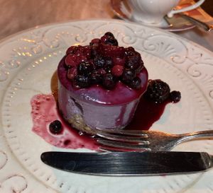 Cheesecake with Berries at Botanica Lab in Bologna