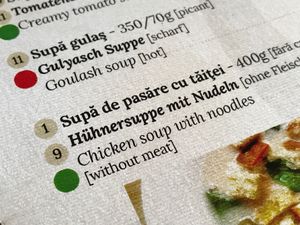 classic: chicken is no meat ;) at Hotel Sighisoara in Sighisoara