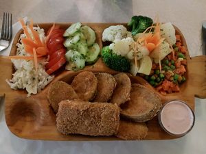 Vegetarian special. 37 RON at Hotel Sighisoara in Sighisoara