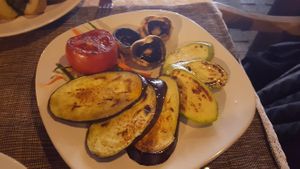 Grilled vegetables at Hotel Sighisoara in Sighisoara