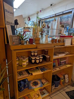 Stuff for sale at The Red Dot Vegetarian Kitchen in Frazier Park